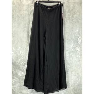 VINCE CAMUTO Women's Black Wide-Leg Yoryu Relaxed-Fit Pull-On Pants SZ M
